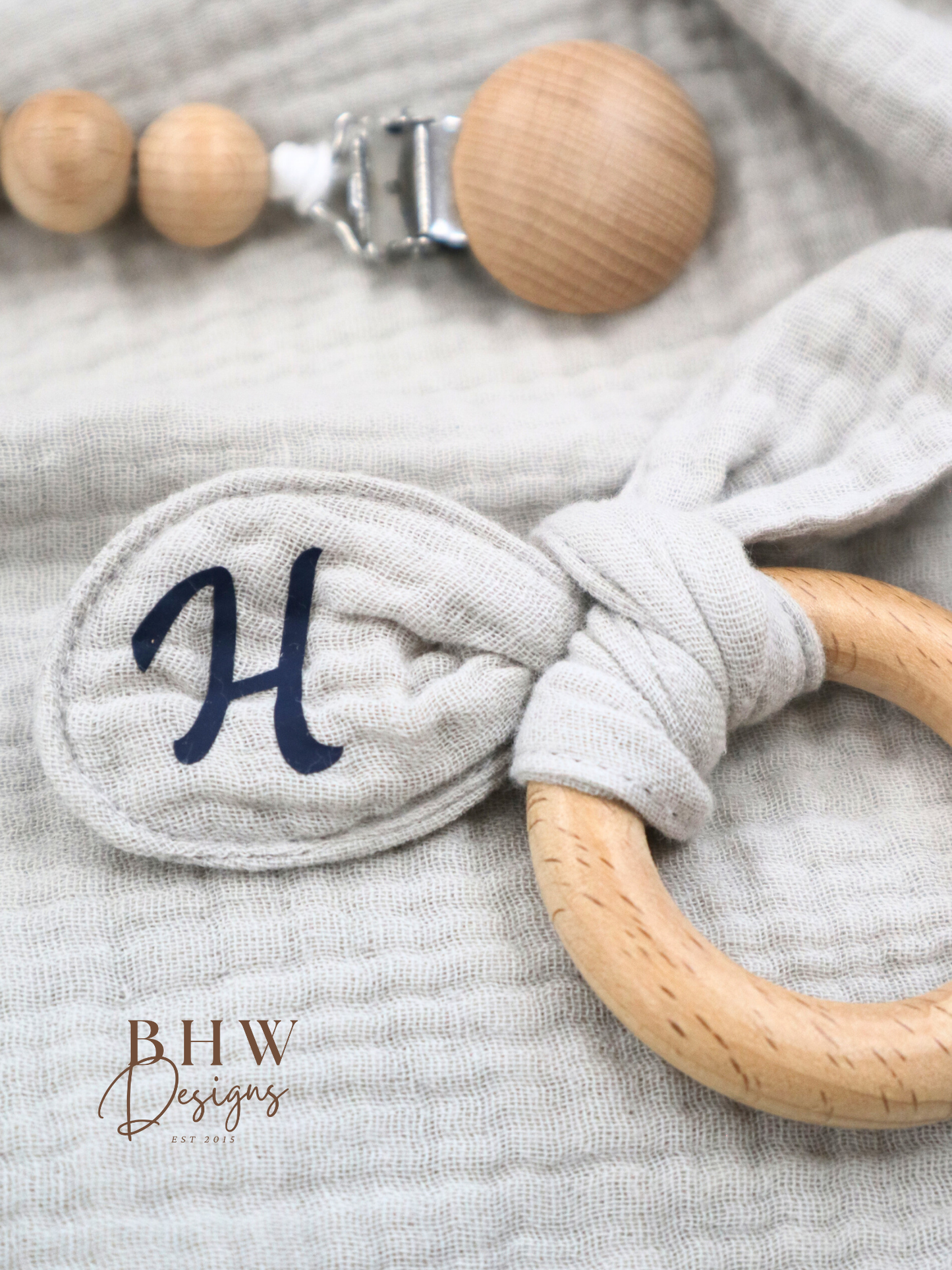 3 Piece Personalised Baby Set - Grey