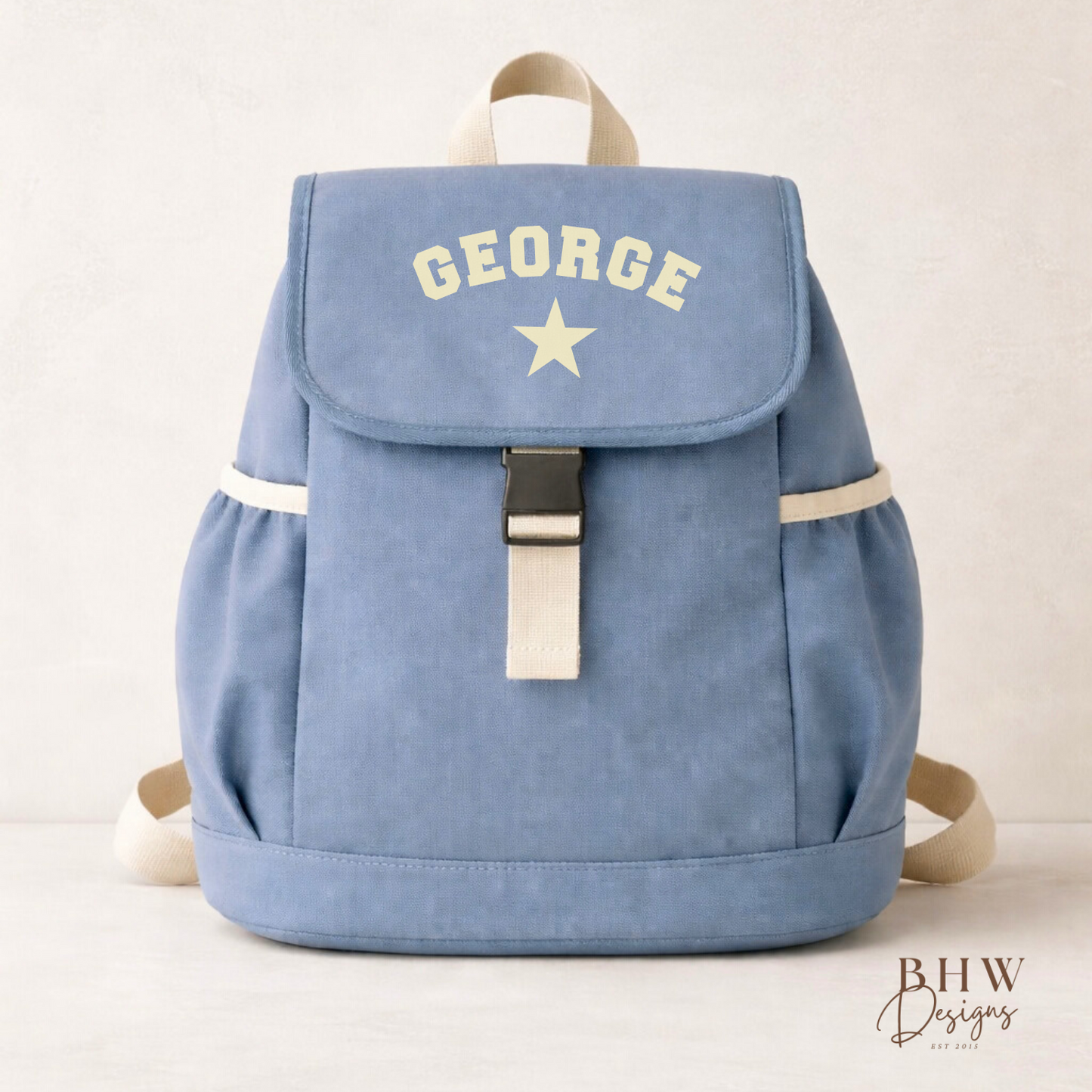 Personalised Kid's Adventure Backpack - Dusky Blue
