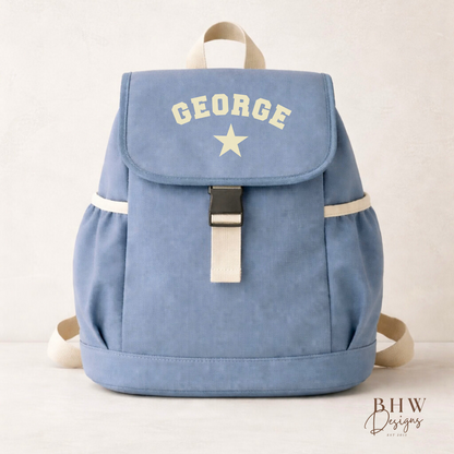 Personalised Kid's Adventure Backpack - Dusky Blue