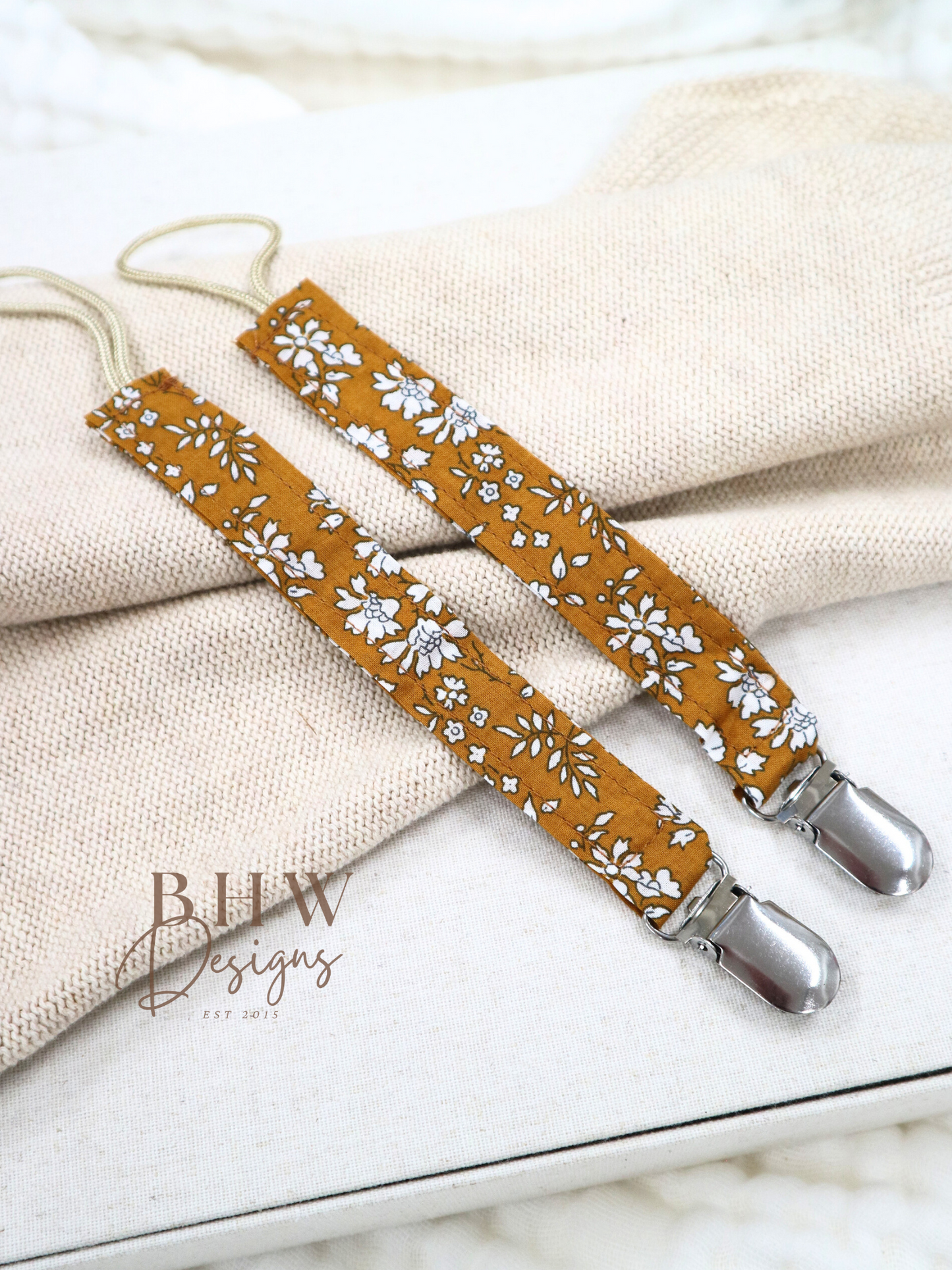 Floral Dummy Clip - Mustard