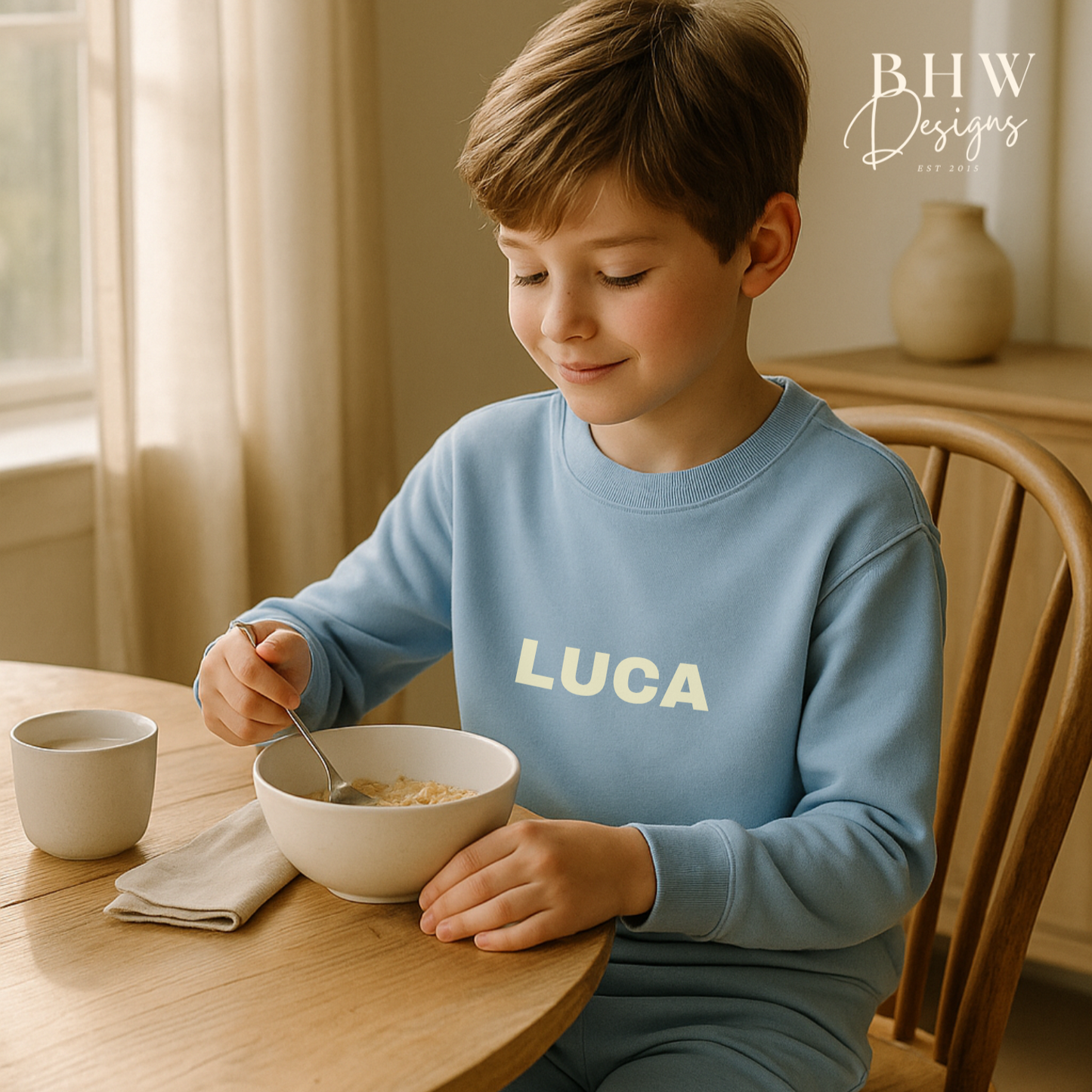 Personalised Sweatshirt and Short Jersey Set - Sky Blue