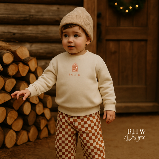 Personalised Gingerbread House Oat Sweatshirt
