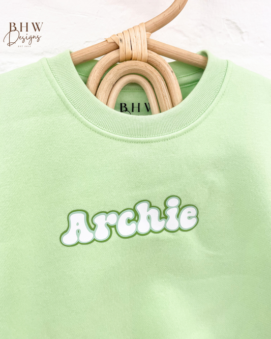 Personalised Sweatshirt - Pastel Green