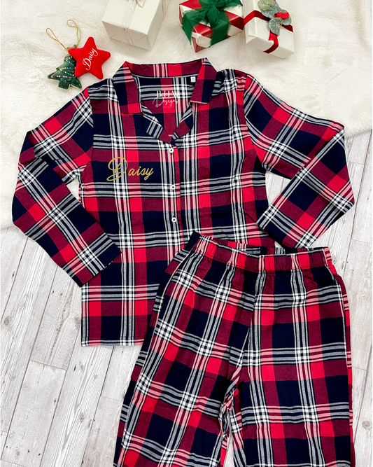 Women's Personalised Tartan Pyjamas