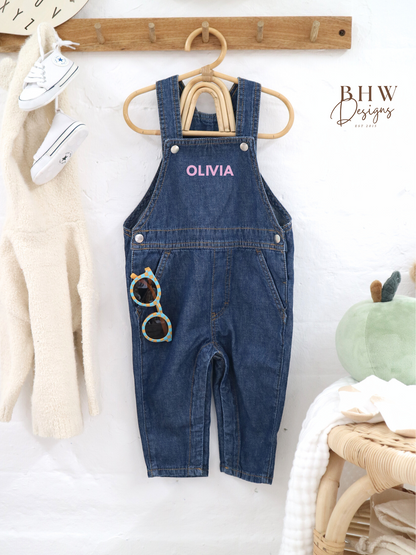 Personalised Denim Dungarees