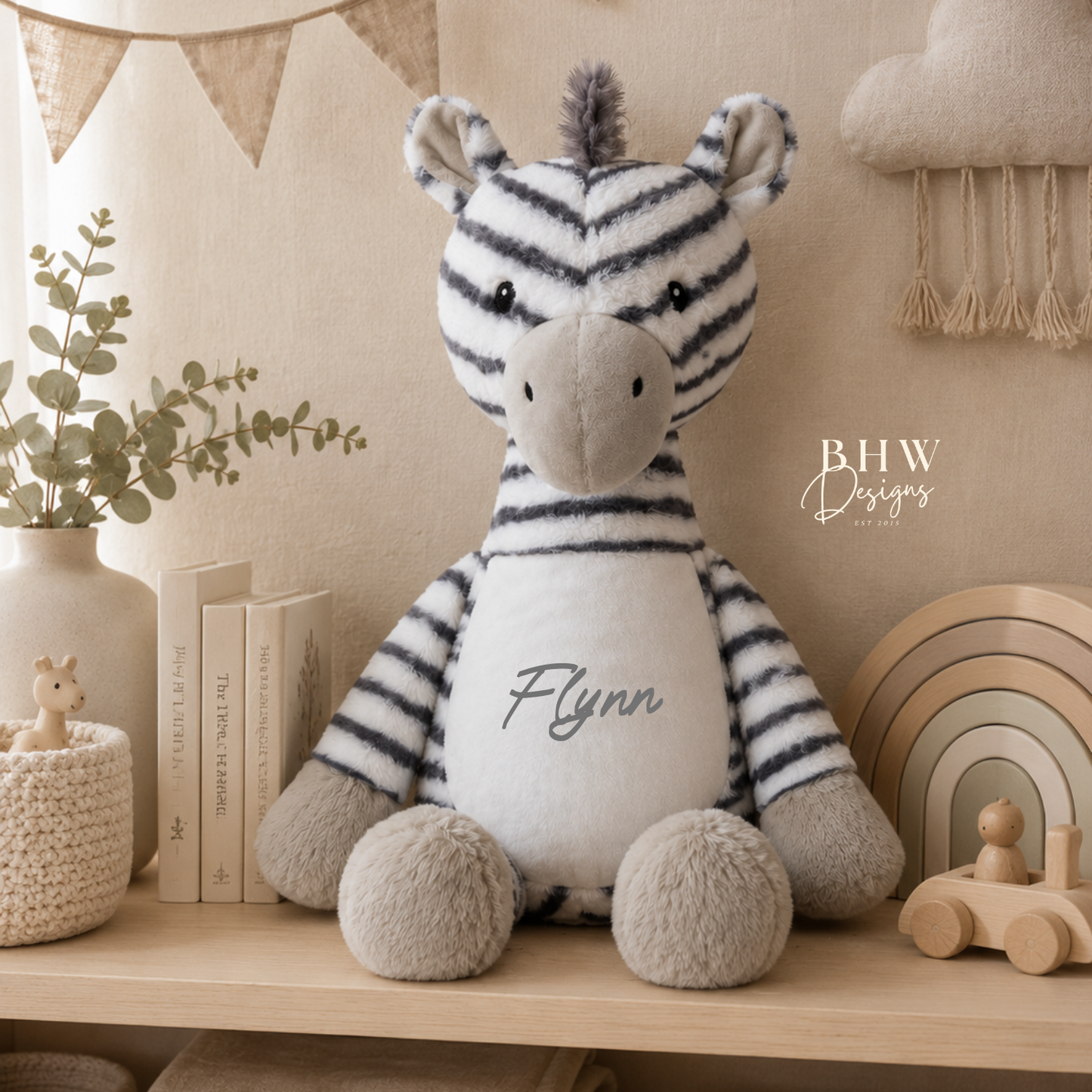 Personalised Zebra Soft Toy