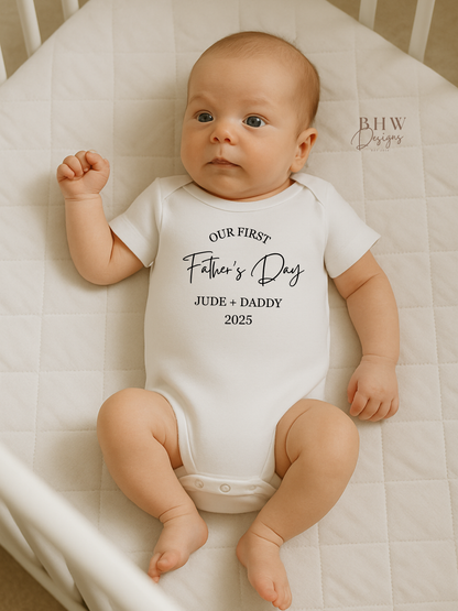 Our First Father's Day Baby Vest
