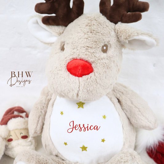 Personalised Reindeer Soft Toy