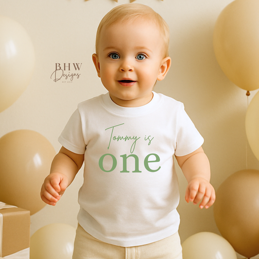 Personalised One Birthday Children's T-shirt
