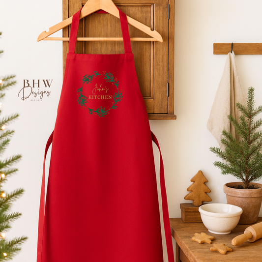 Personalised Red Adults Apron