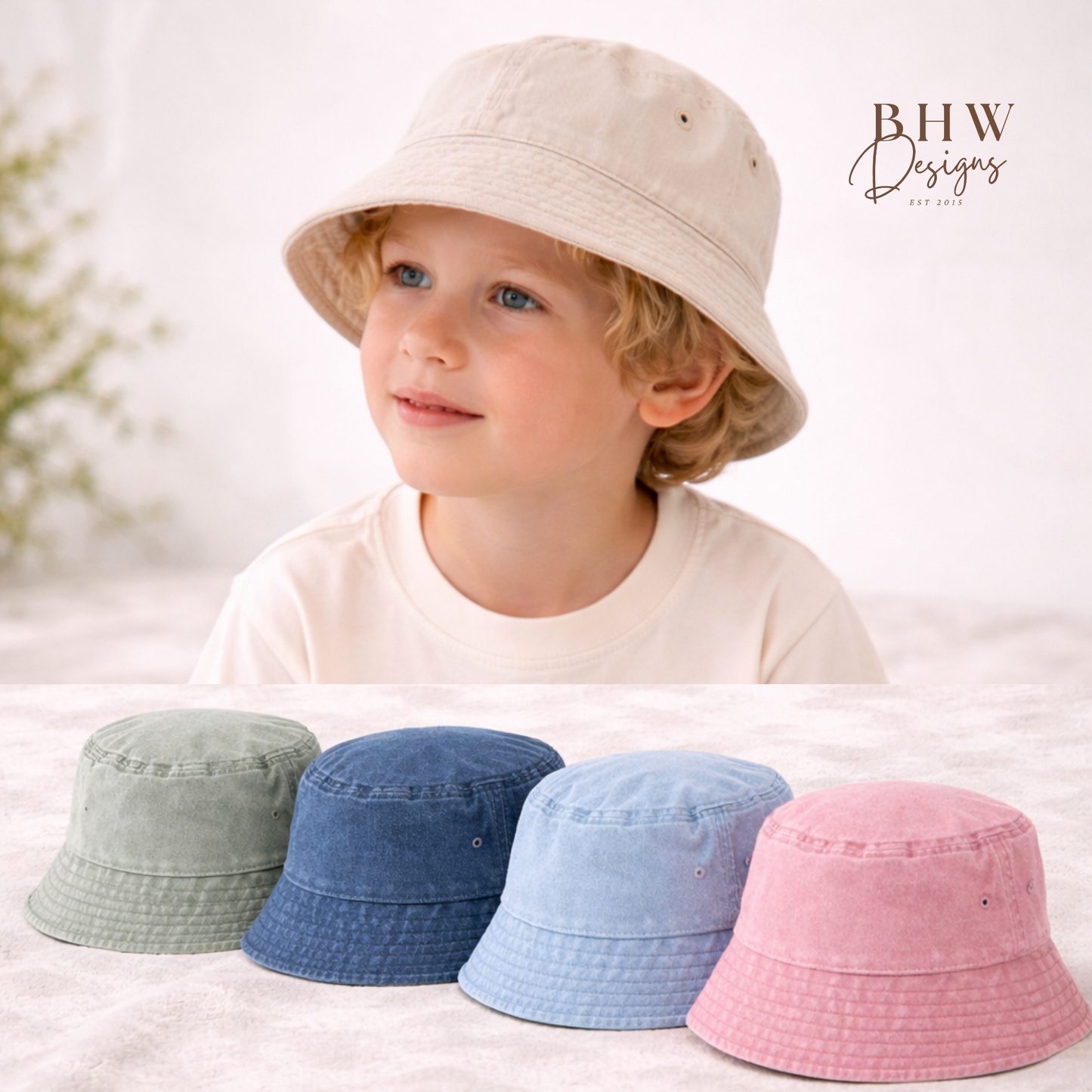 Children's Vintage Wash Bucket Hat