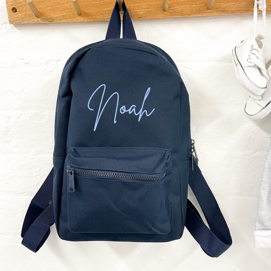 Personalised Kid's Mini Backpack - Navy