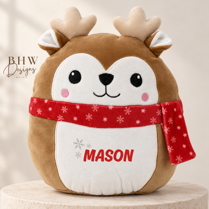 Personalised Reindeer Squishy Soft Toy