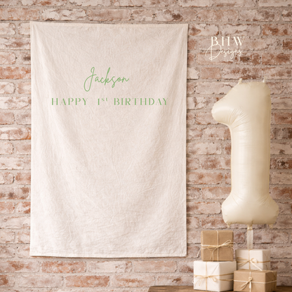 Personalised Mix Font Birthday Banner