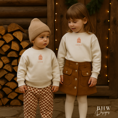 Personalised Gingerbread House Oat Sweatshirt