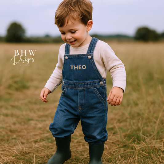 Personalised Denim Dungarees