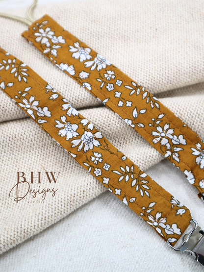 Floral Dummy Clip - Mustard