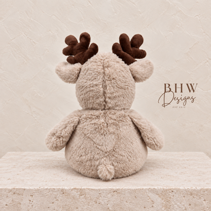 Personalised First Christmas Mini Reindeer Soft Toy