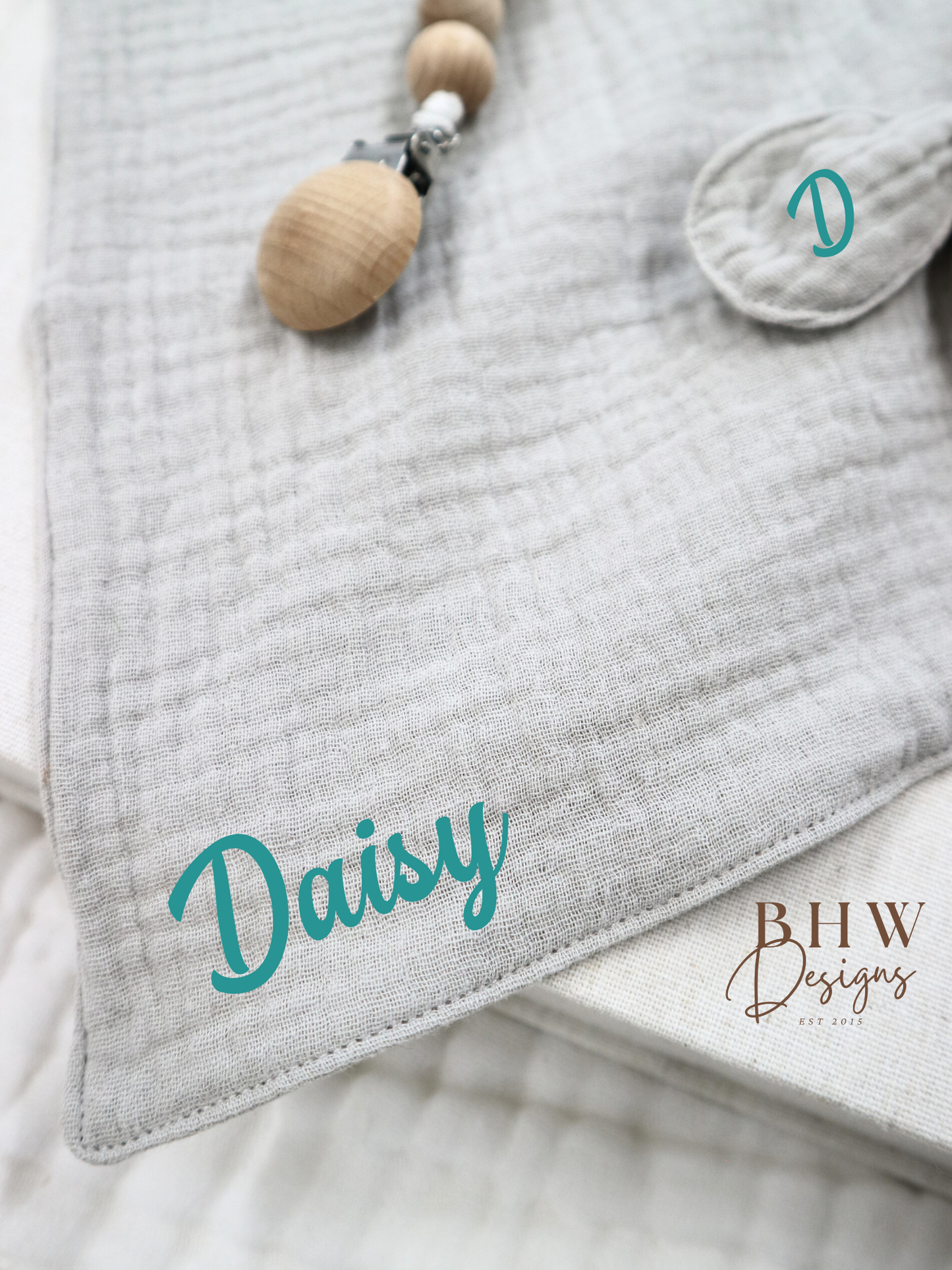 3 Piece Personalised Baby Set - Grey