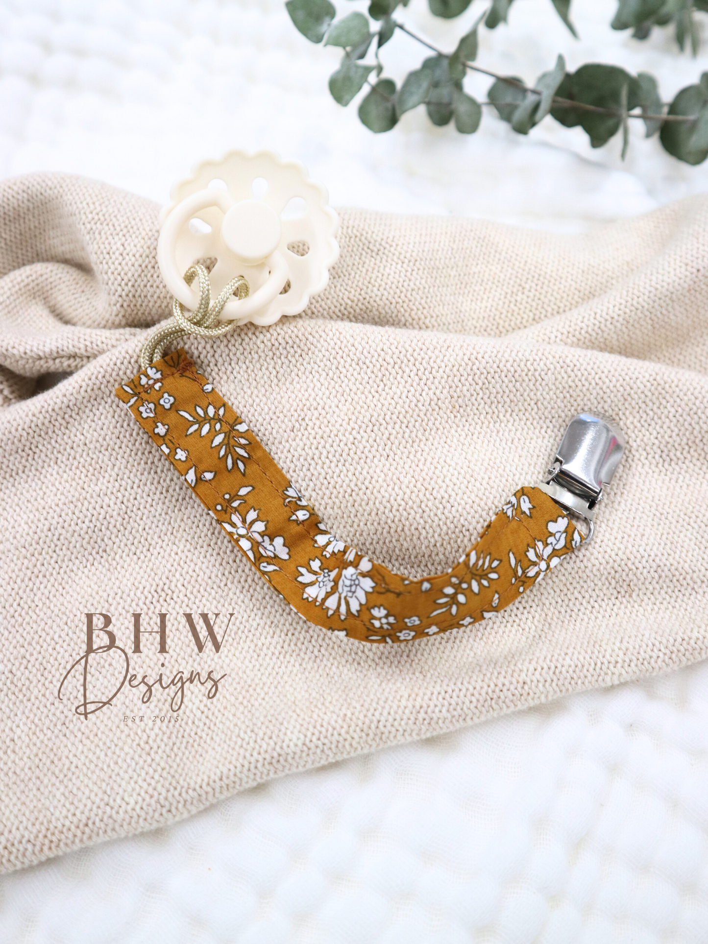 Floral Dummy Clip - Mustard