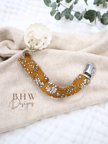 Floral Dummy Clip - Mustard