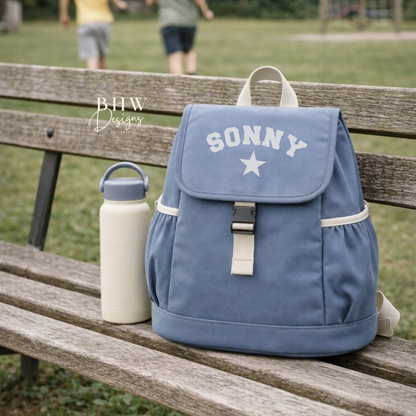 Personalised Kid's Adventure Backpack - Dusky Blue