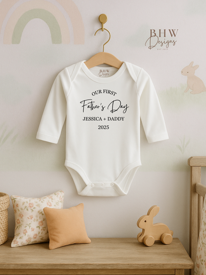 Our First Father's Day Baby Vest