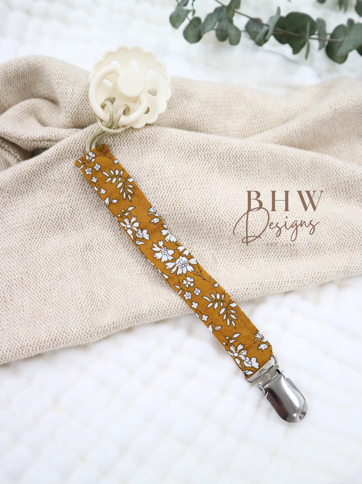 Floral Dummy Clip - Mustard