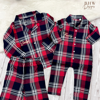 Personalised Children's Tartan Pyjamas