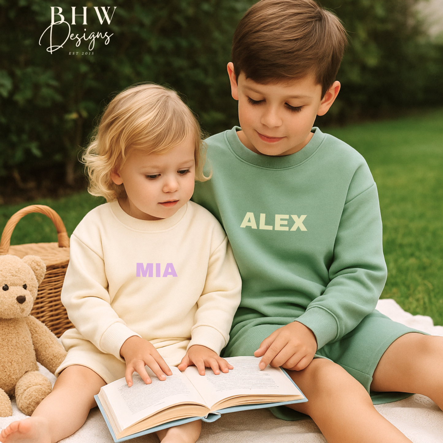 Personalised Sweatshirt and Short Jersey Set - Vanilla