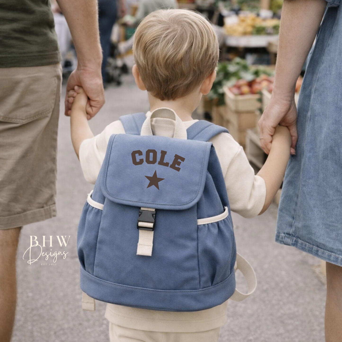 Personalised Kid's Adventure Backpack - Dusky Blue