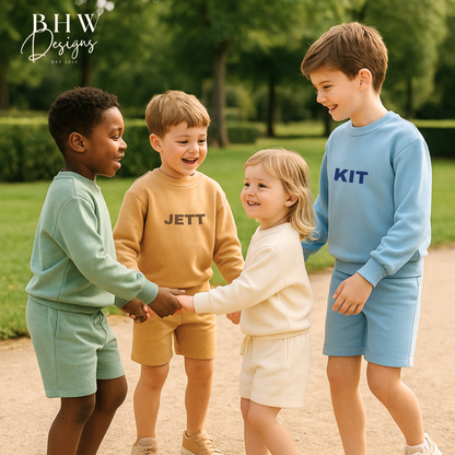 Personalised Sweatshirt and Short Jersey Set - Sky Blue