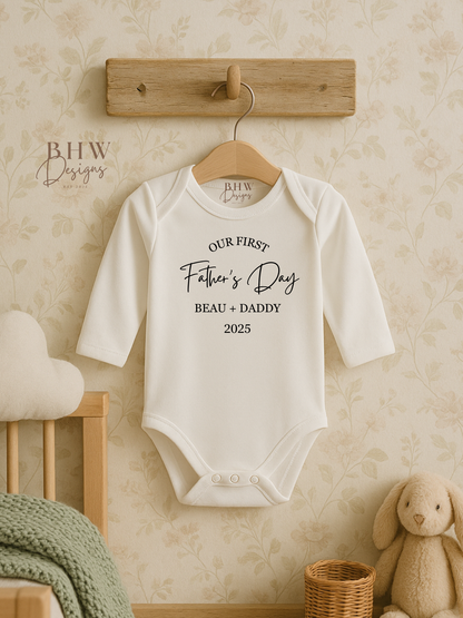 Our First Father's Day Baby Vest