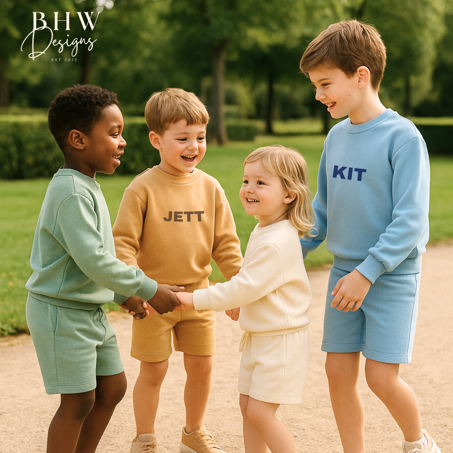Personalised Sweatshirt and Short Jersey Set - Sand