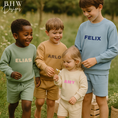 Personalised Sweatshirt and Short Jersey Set - Sand