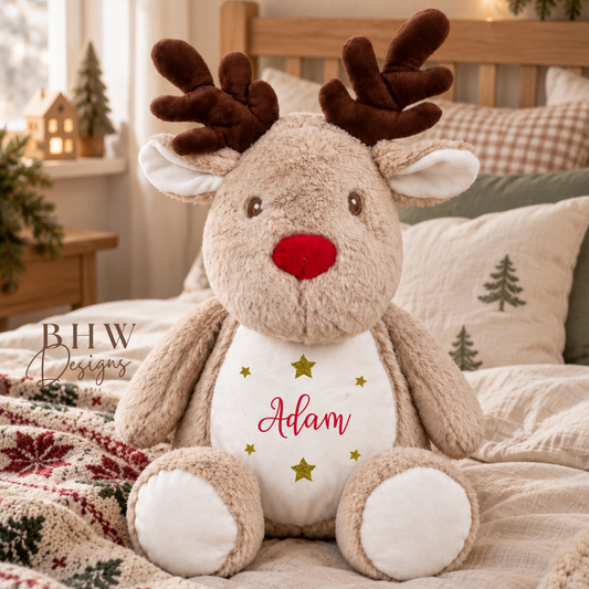Personalised Reindeer Soft Toy