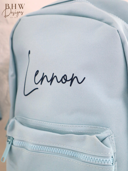 Personalised Kid's Mini Backpack - Baby Blue