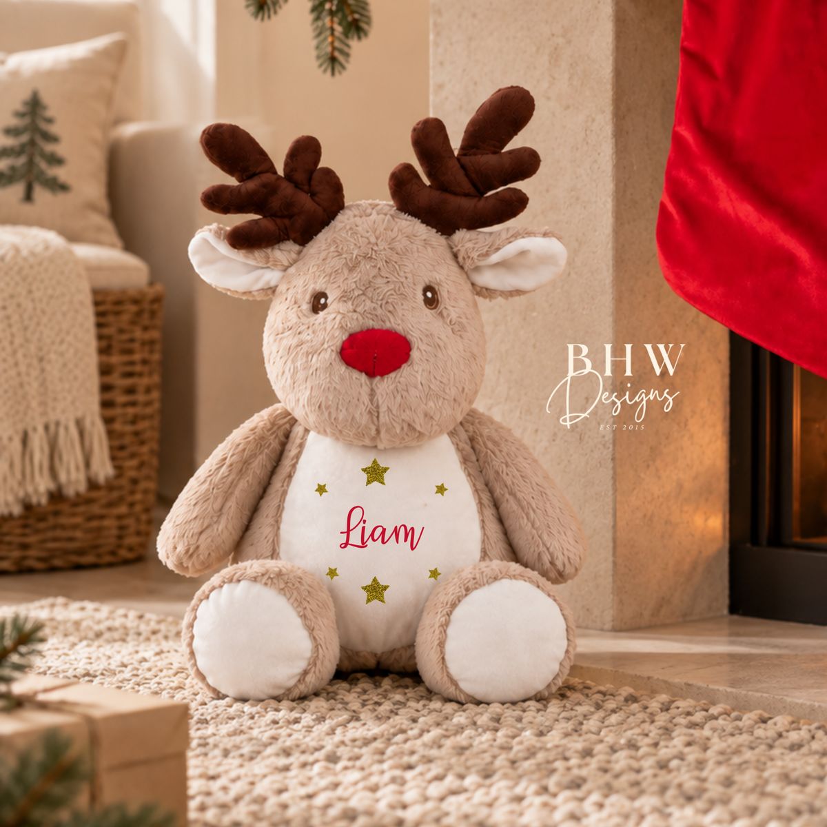 Personalised Reindeer Soft Toy