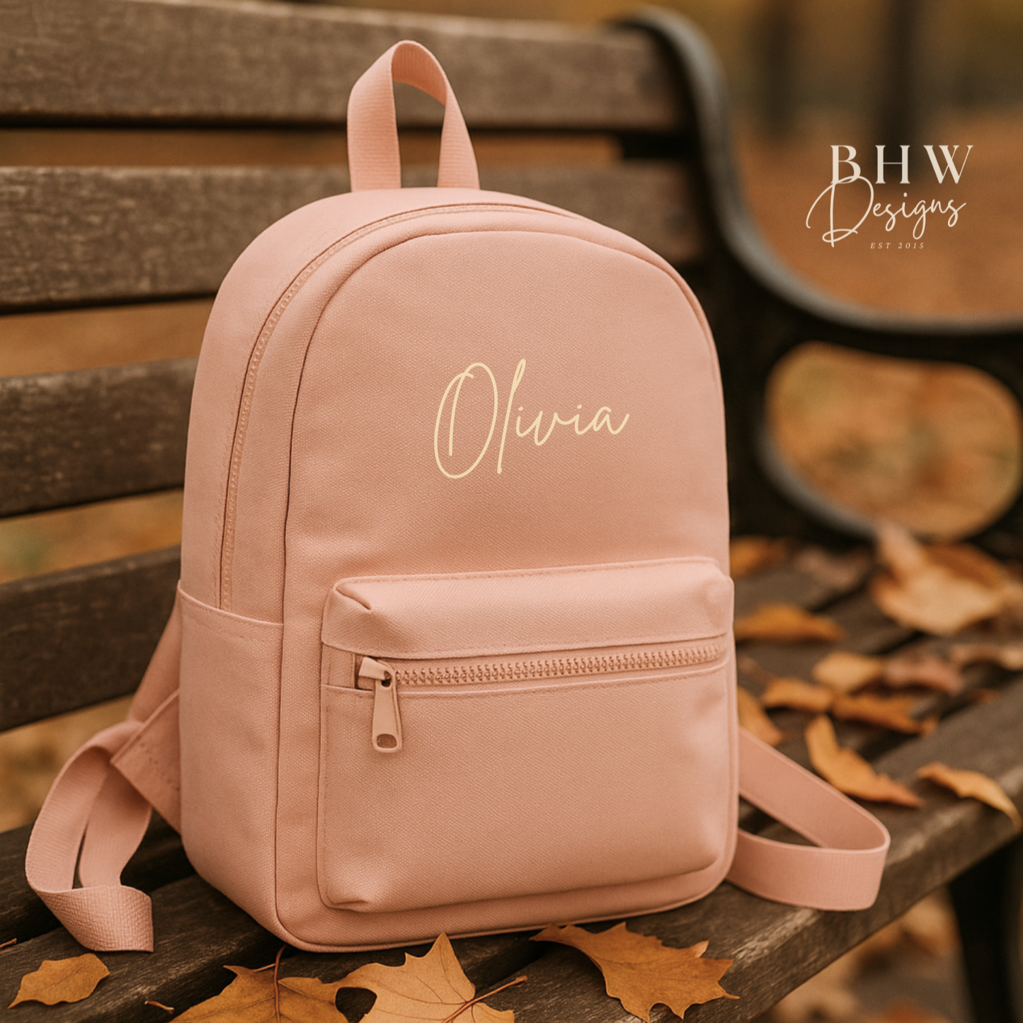 Personalised Kid's Mini Backpack - Peach