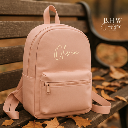 Personalised Kid's Mini Backpack - Peach