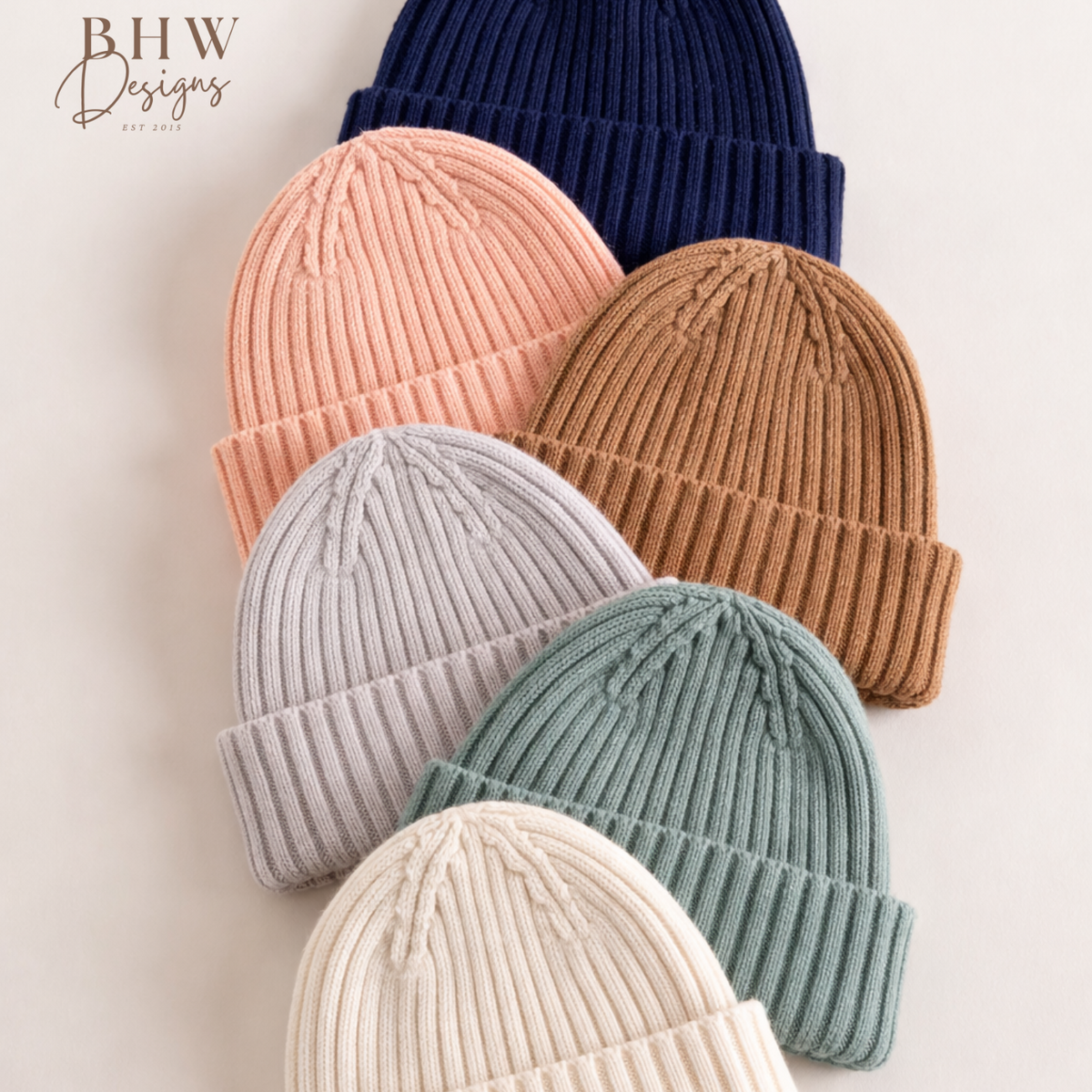 Organic Cotton Kids Beanie 3-7 years - Biscuit