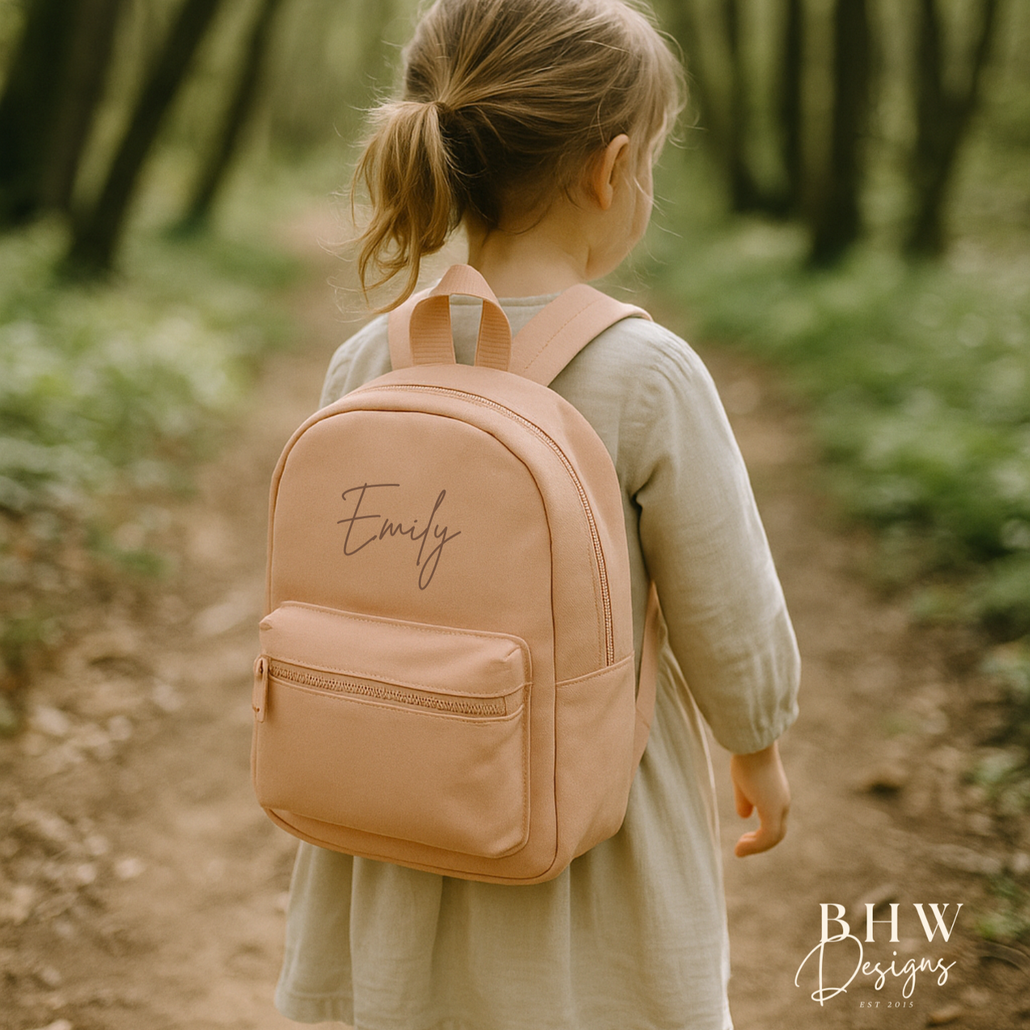 Personalised Kid's Mini Backpack - Peach