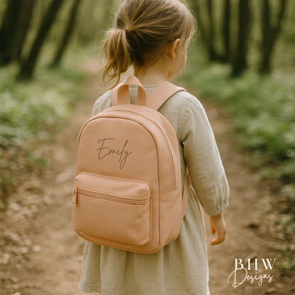 Personalised Kid's Mini Backpack - Peach