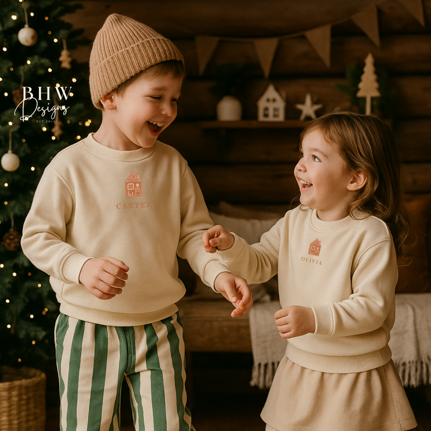Personalised Gingerbread House Oat Sweatshirt