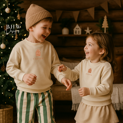 Personalised Gingerbread House Oat Sweatshirt