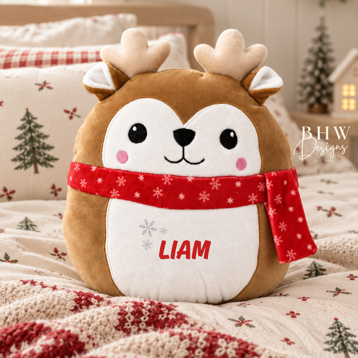 Personalised Reindeer Squishy Soft Toy