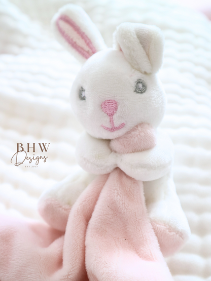 Personalised Bunny Rattle Comforter