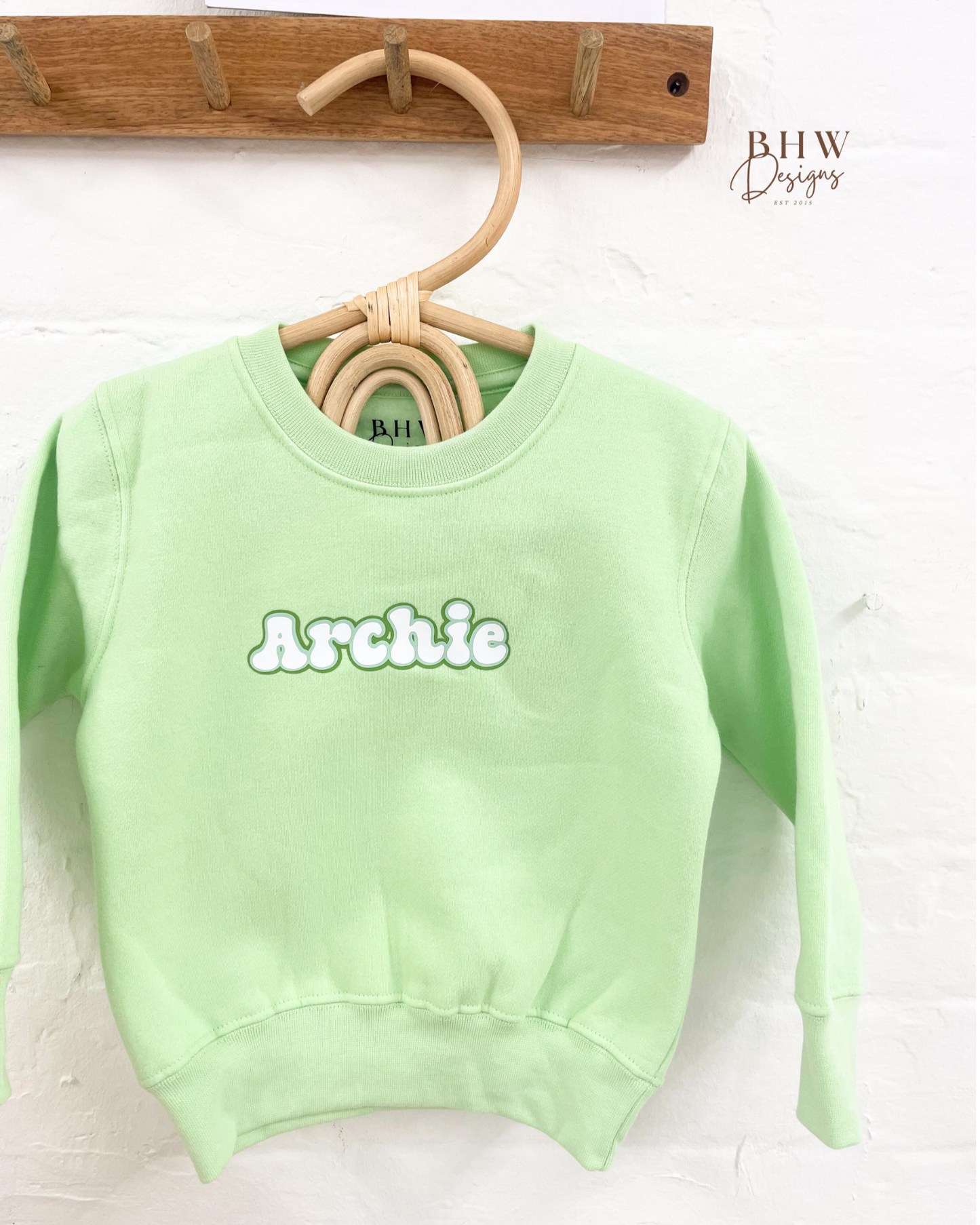 Personalised Sweatshirt - Pastel Green