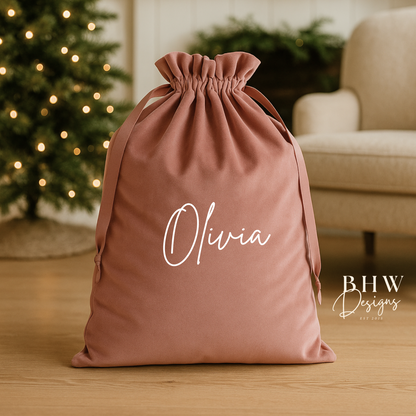 Velvet Gift Sack - Rose Quartz