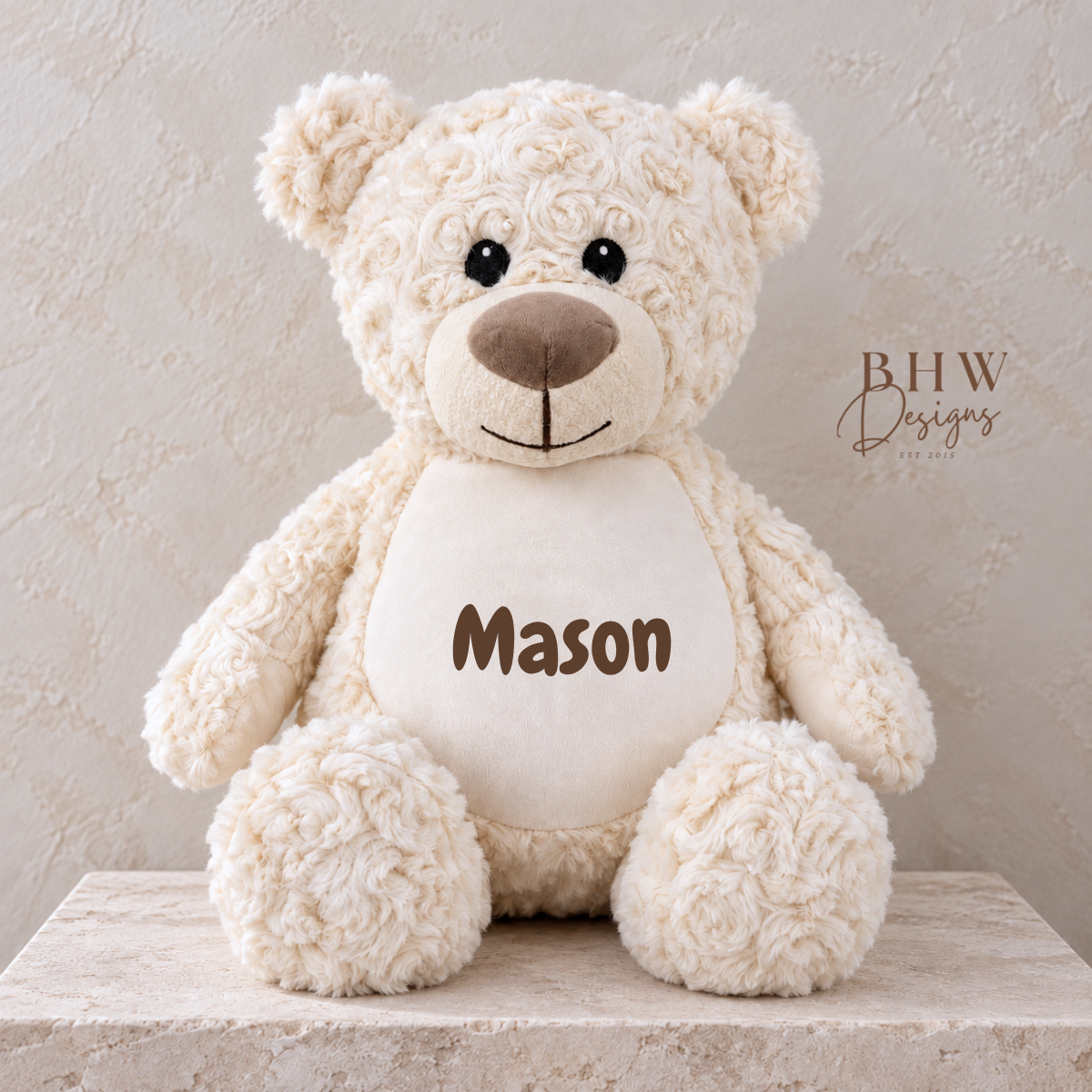 Personalise Cream Teddy Soft Toy